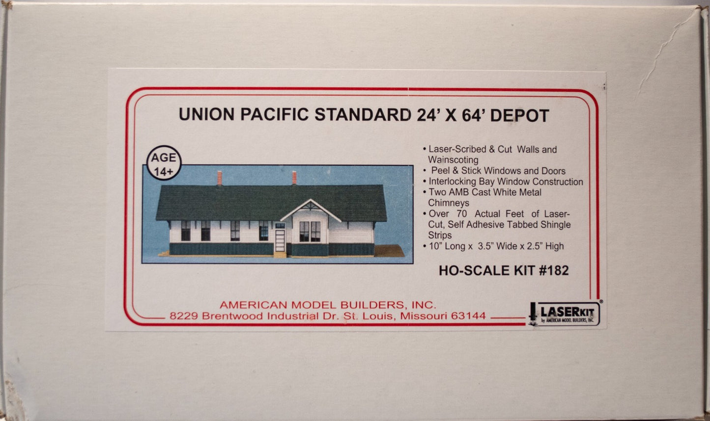 American Model Builders #182 Union Pacific Standard 24' x 64' Single-Story Depot