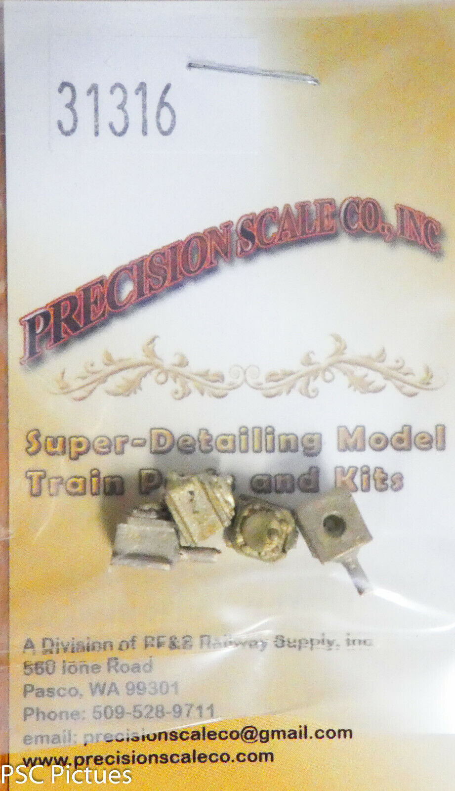 Precision Scale HO #31316 Journals, Roller Bearing, Delta Trailing Truck (Brass)
