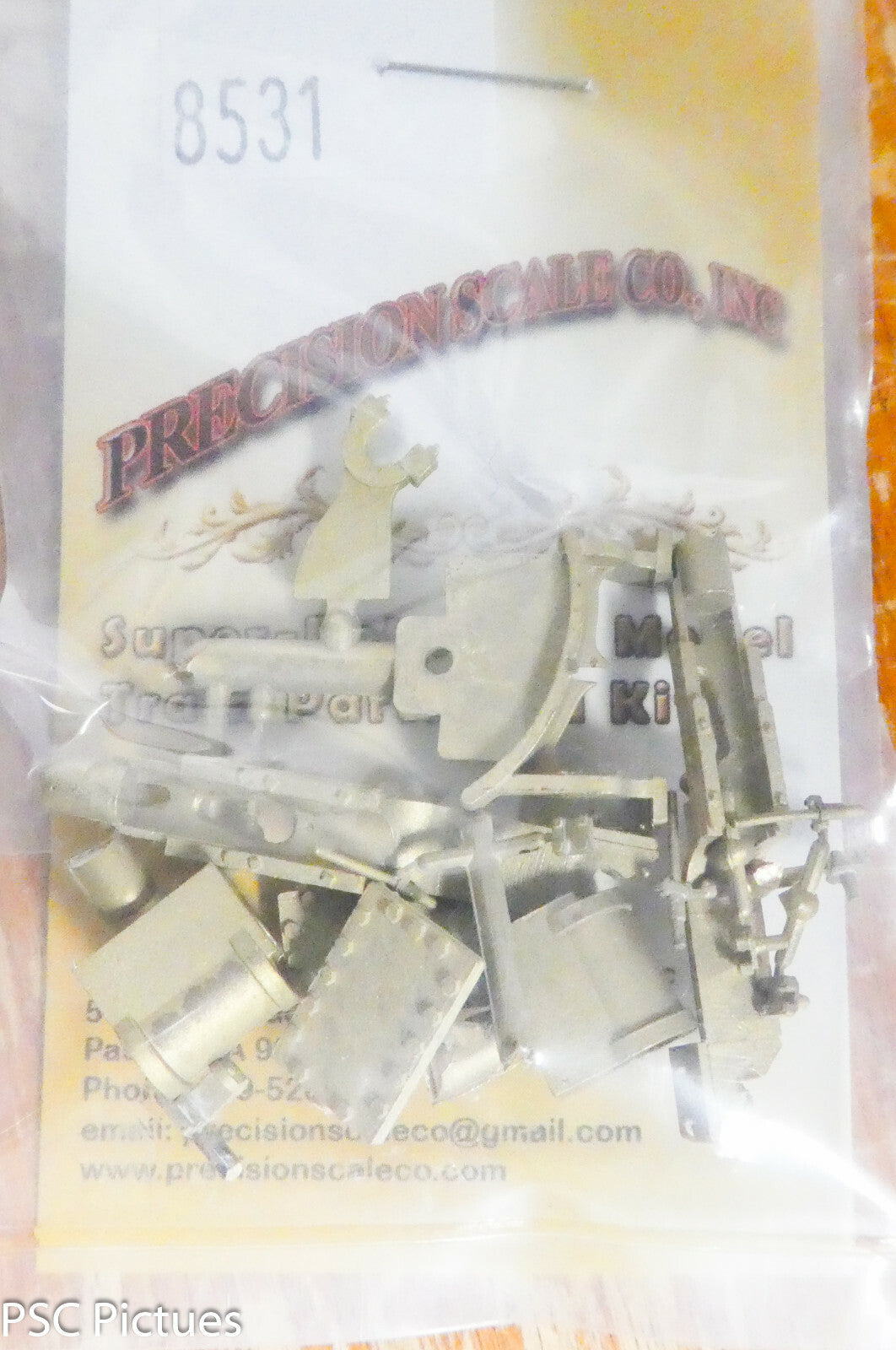 Precision Scale O #8531 Cylinders w/Bracket, 8"x10", 2-Cylinder Engine, for Tee-