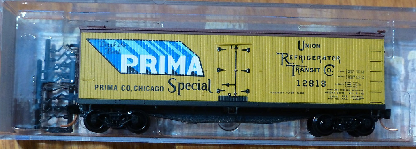Micro-Trains Line #04900650 Rd #12818 40' Double-Sheathed Reefer -Prima Co. URTX