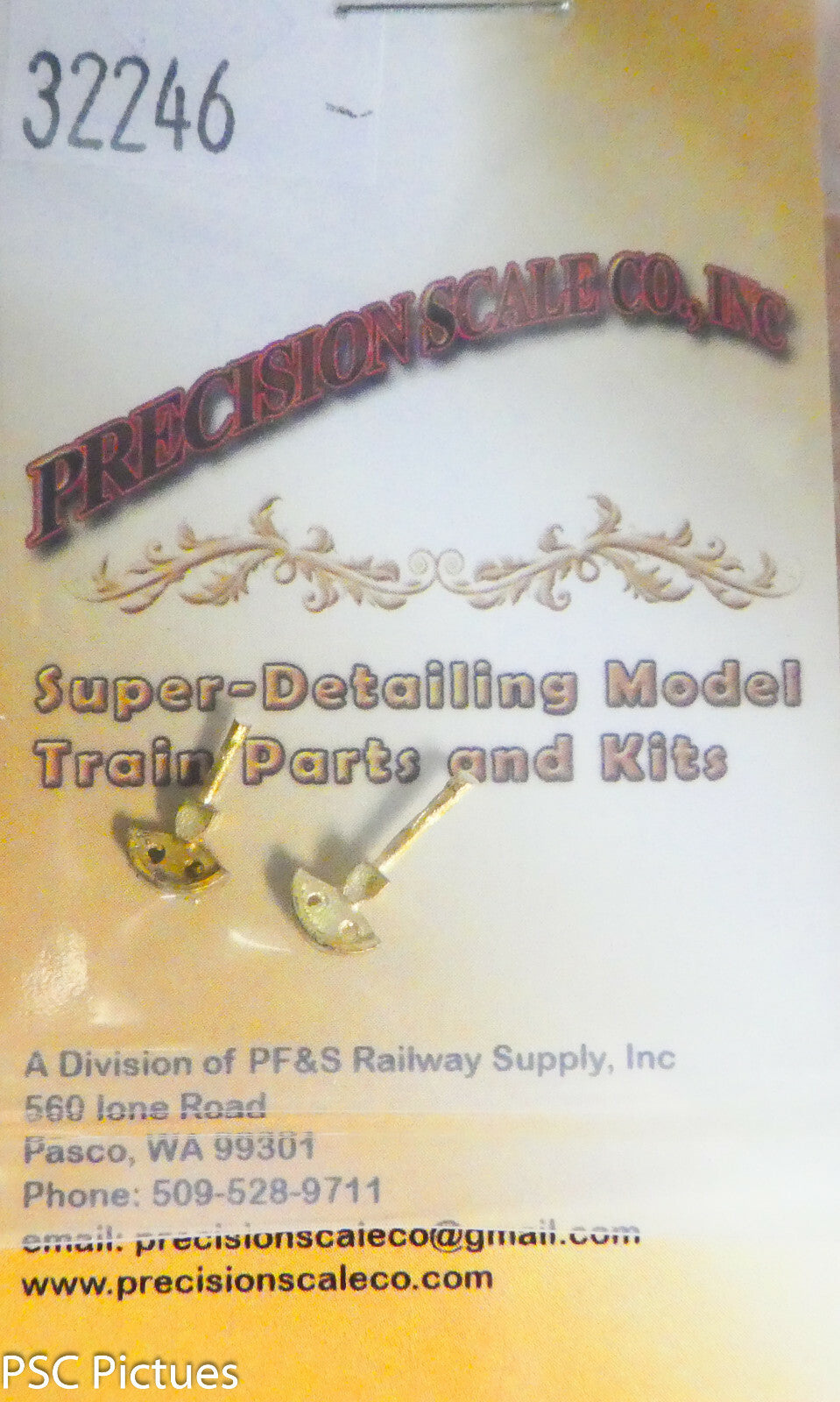Precision Scale HO #32246 Bearing, Locomotive Trailing Truck to Frame (Brass)