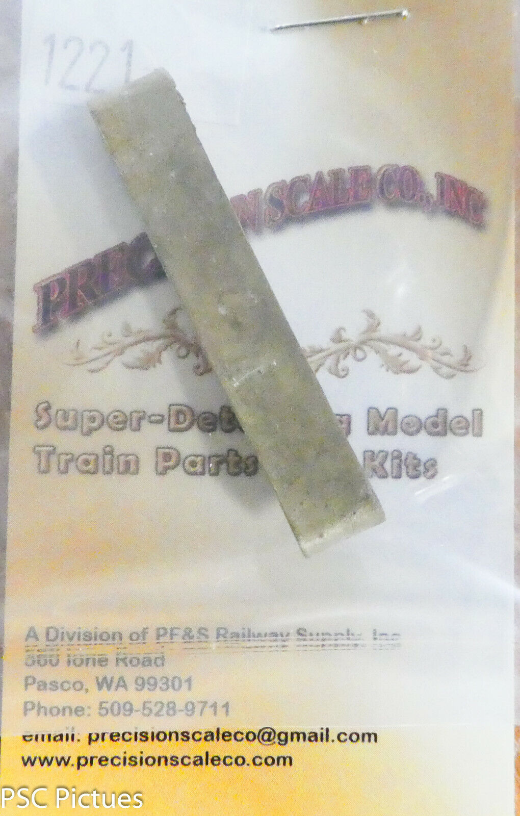 Precision Scale O #1221 Pilot Beam for C-19 (Brass Casting)