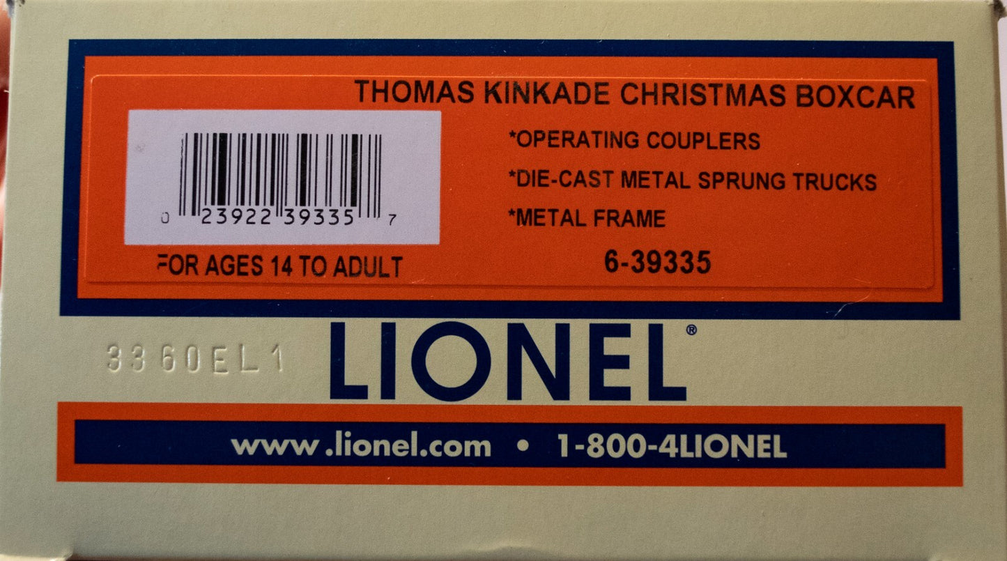 Lionel O Scale #6-39335 THOMAS KINKADE "VICTORIAN CHRISTMAS" BOXCAR