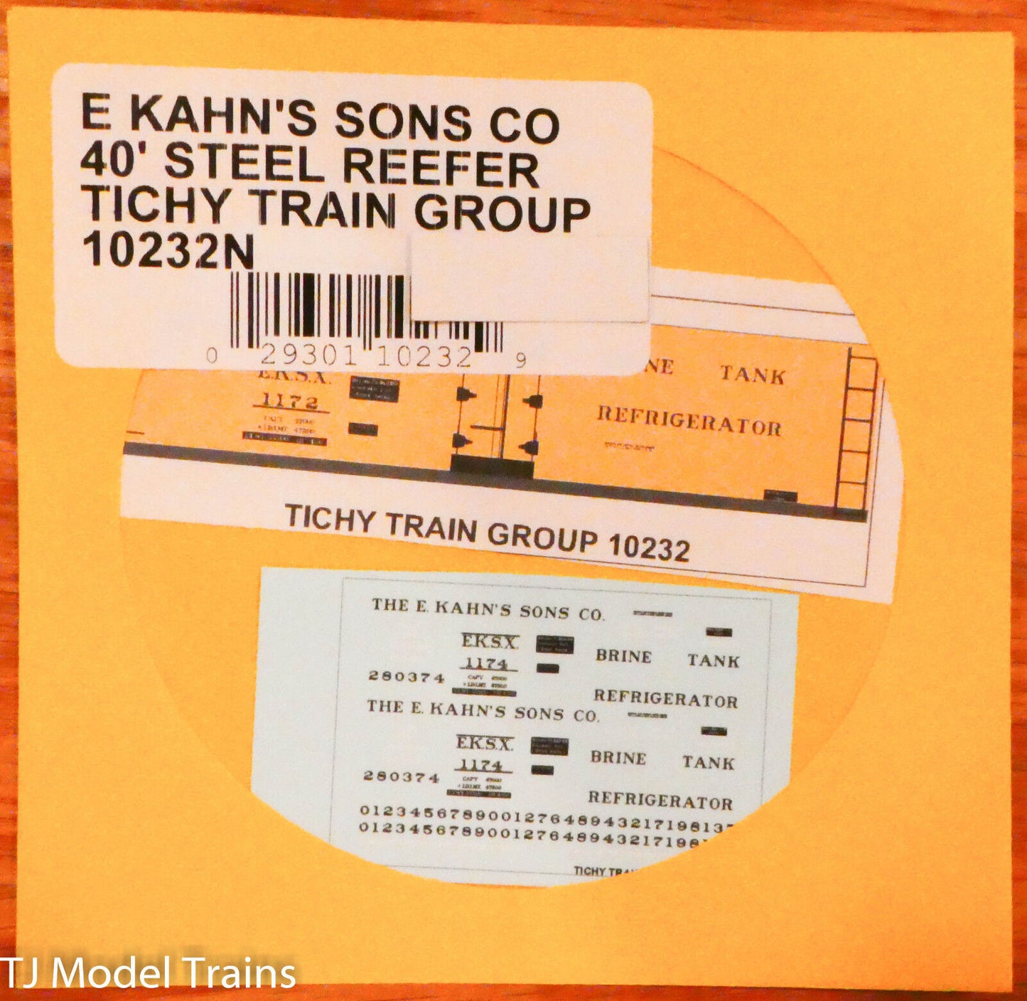 Tichy Train Group Decal #10232N E Kahn's Sons Co. 40' Steel Reefer (Decal)