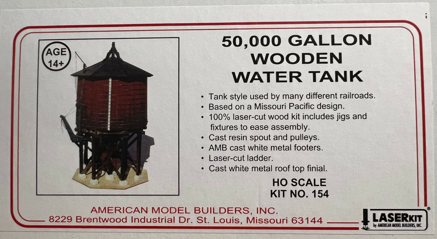 American Model Builders HO #154 50,000 Gallon Wooden Water Tank