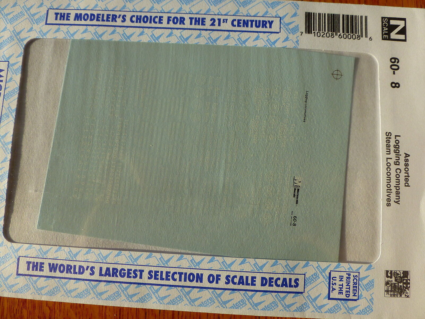 Microscale Decal N #60-08 Logging Steam Locomotives - Assorted Companies (Decals