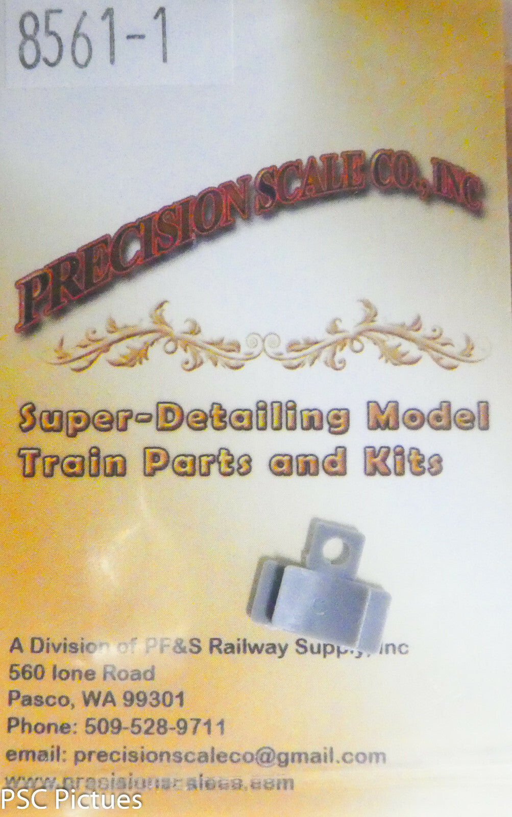 Precision Scale O #8561.1 Saddle, Boiler, Small Shay (Plastic)