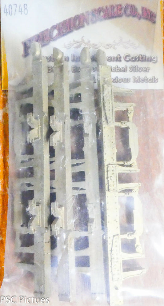 Precision Scale O #40748 Sideframes, PRR 3D-5P2 (Brass Castings)