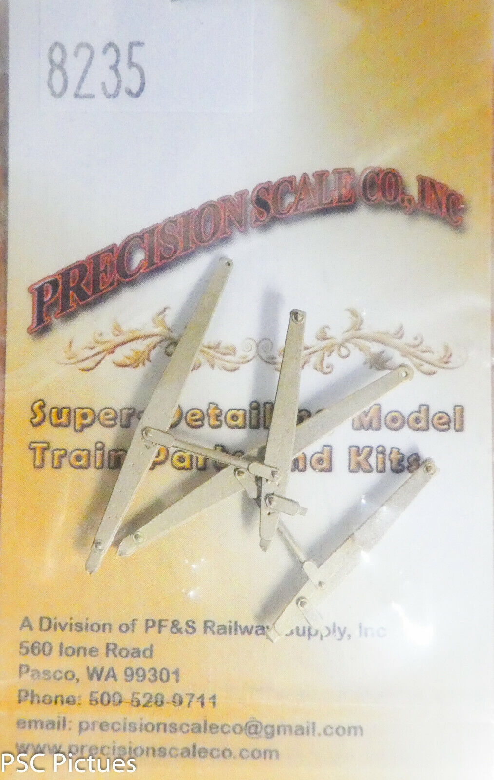 Precision Scale O #8235 Levers, for Steam Brake (Brass Castings)