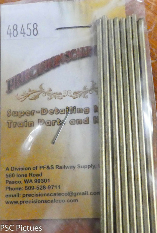 Precision Scale HO #48458 Wire, Stright Brass, 12" Long, 2.0mm, .76, HO=6"