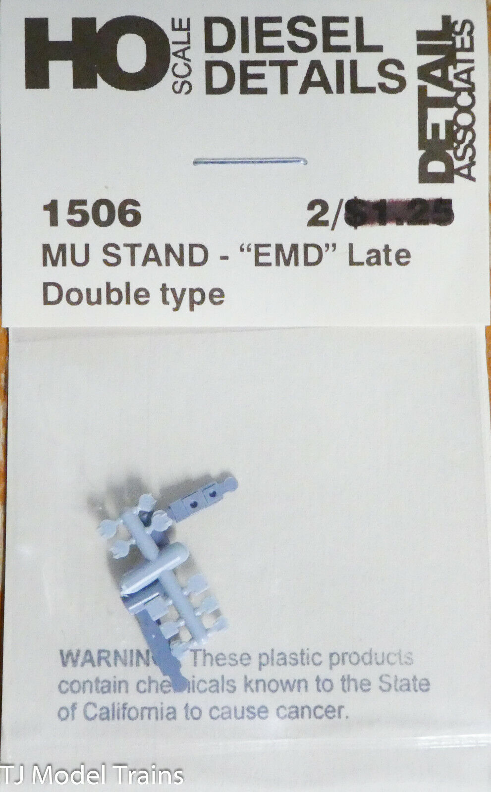 Detail Associates HO #1506 MU Stands - Late "EMD" -- Double Type (Plastic)