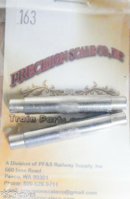 Precision Scale O #163 Axles, Dirver, 6mm, Knurled, Max Gray/USH (2 in pkg)Steel