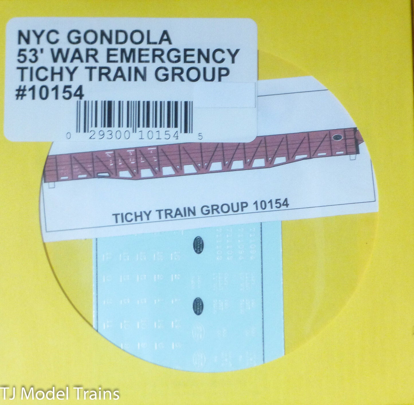 Tichy Train Group #10154 Decal for: New York Central 53' War Emergency Gondola