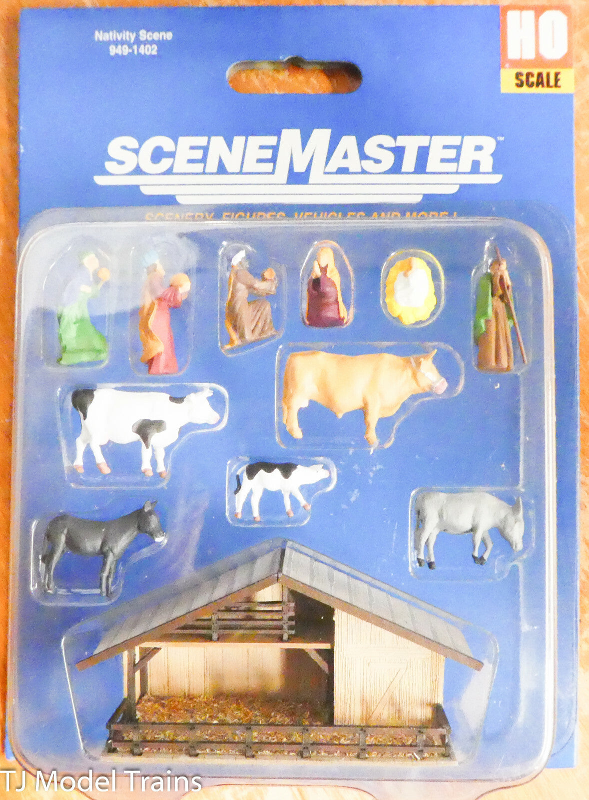 SceneMaster Walthers HO #949-1402 Nativity Scene (3 Wise Men, Baby Jesus, Mary,&