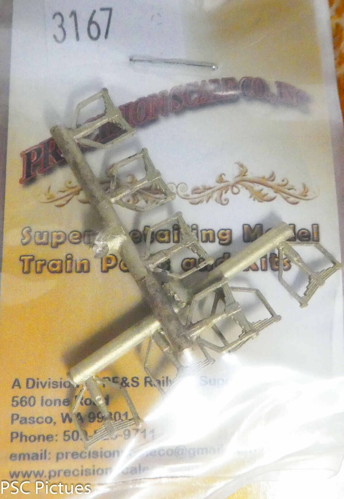 Precision Scale HO #3167 Springs, Leaf Stye, D&RGW C-Class Locomotive (Brass)