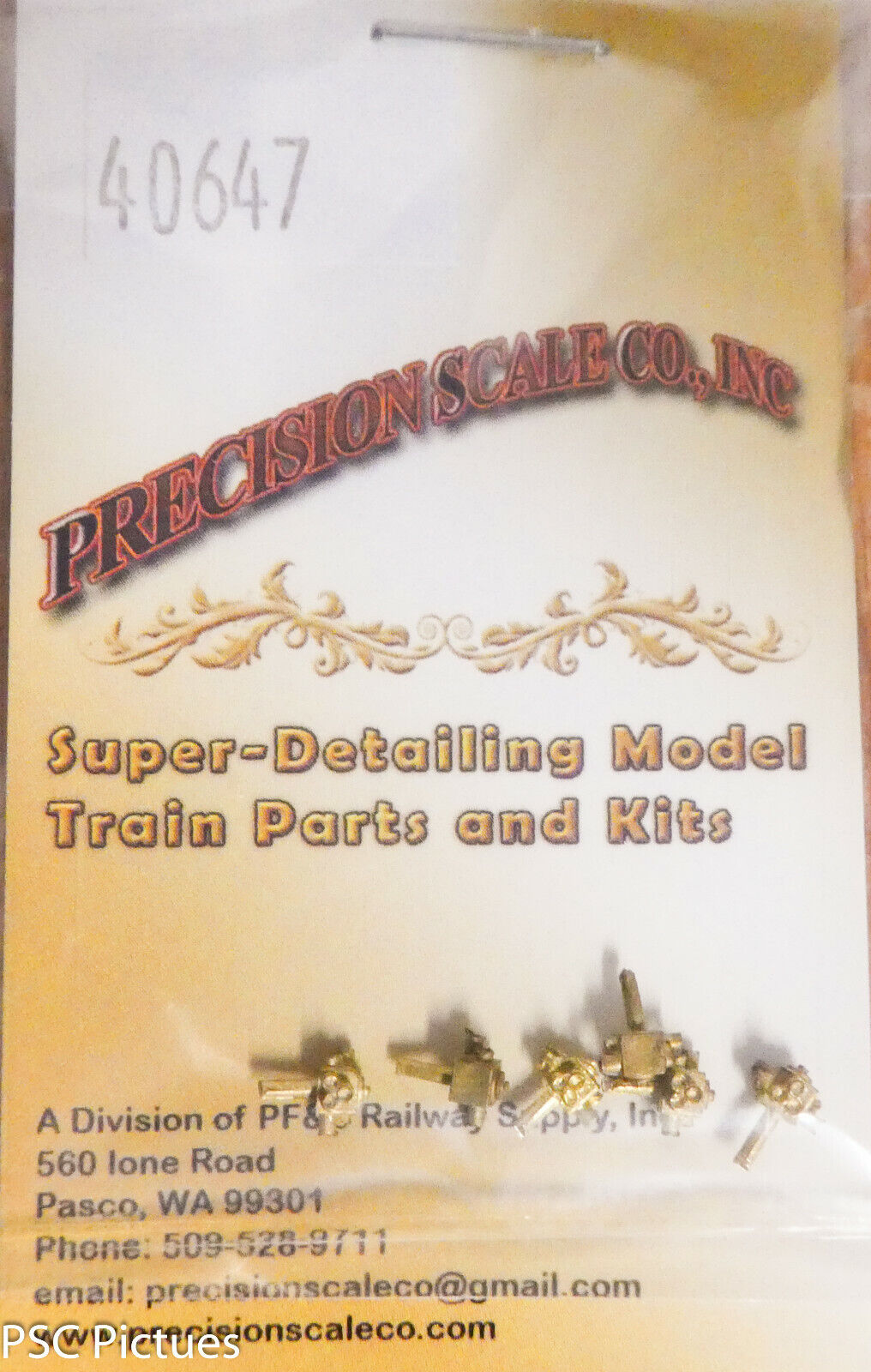 Precision Scale O #40647 Fitting, Lubricator for Trailing Truck, C&O H-8 (Brass)