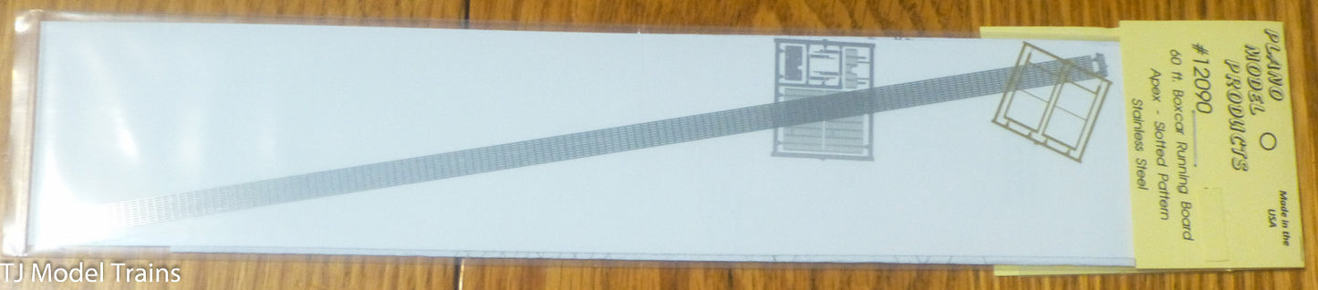 Plano #12090 (60' Boxcar Running Board (Apex - Slotted Pattern Stainless Steel