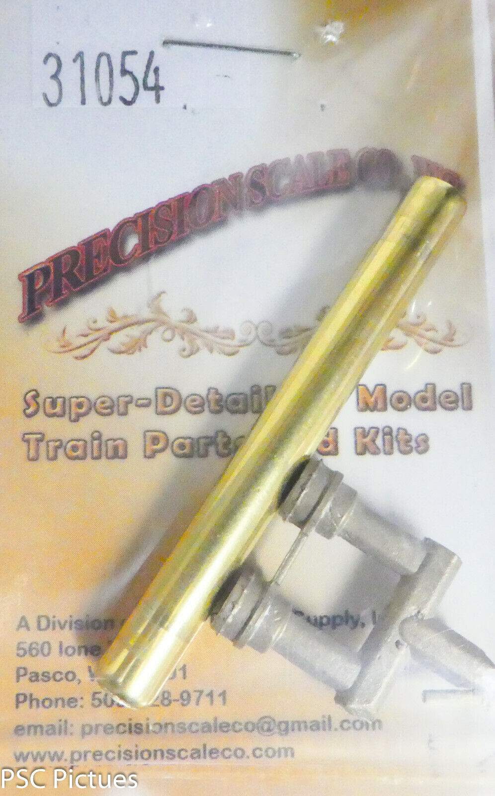 Precision Scale HO #31054 Air Tank 20" Dia. in HO, 15" in S, Flat Recessed Ends