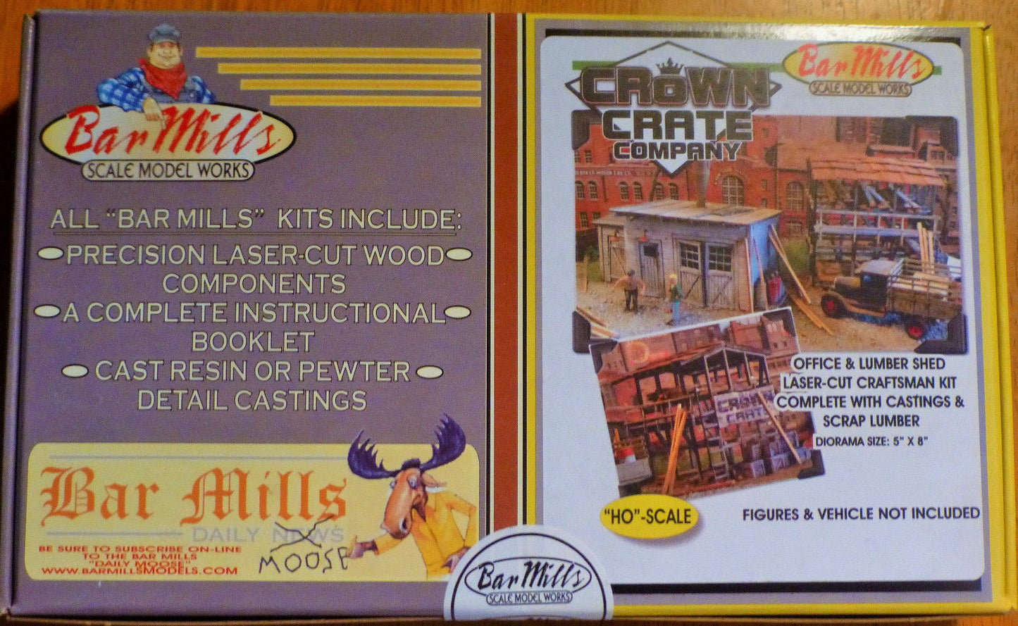 Bar Mills #422 (HO Scale) Crown Crate Company (Kit) Building Kit