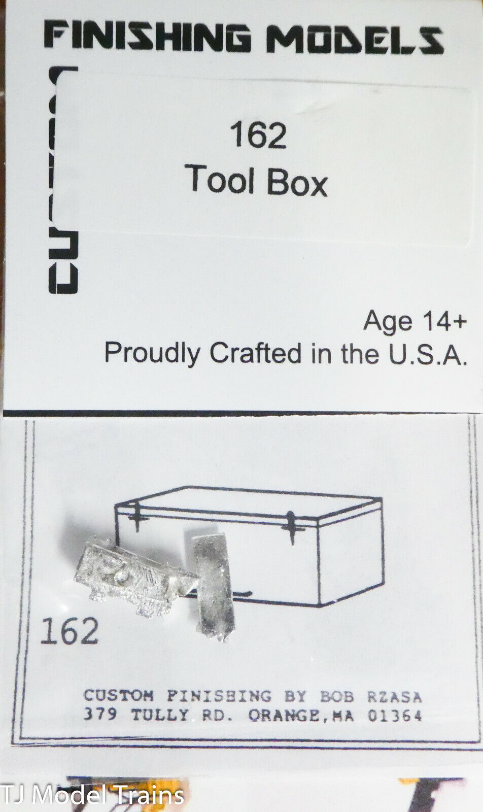 Custom Finishing Models HO #162 Tool Box (White Metal) 1:87th Scale