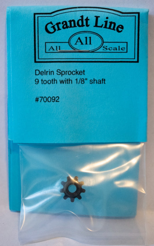 Grandt Line #70092 Delrin Sprockets -- 1/8" 3.2mm Shaft, 9-Tooth