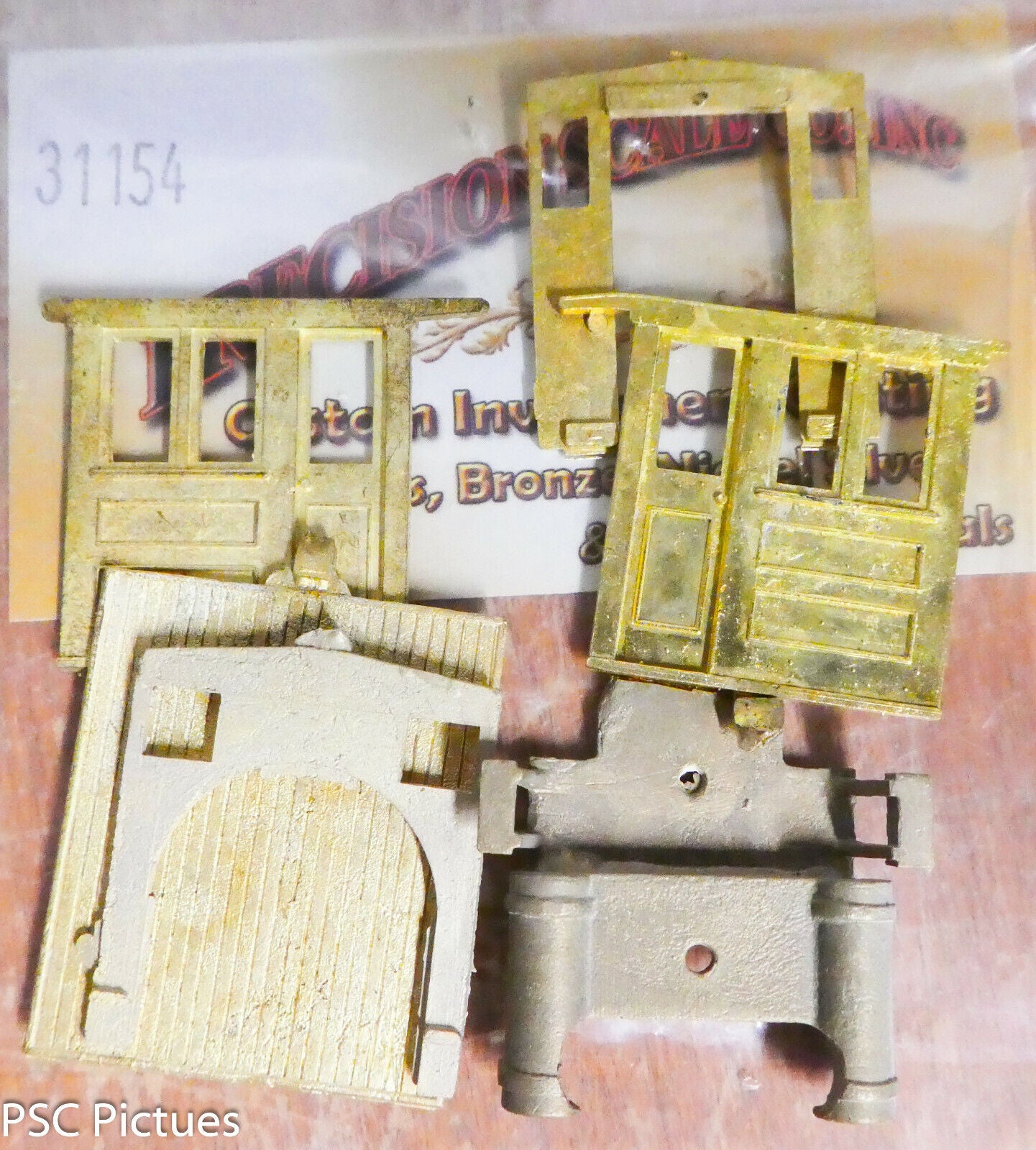 Precision Scale HO #31154 Cab Kit, Early Wood Type (Steam Loco) Brass Kit