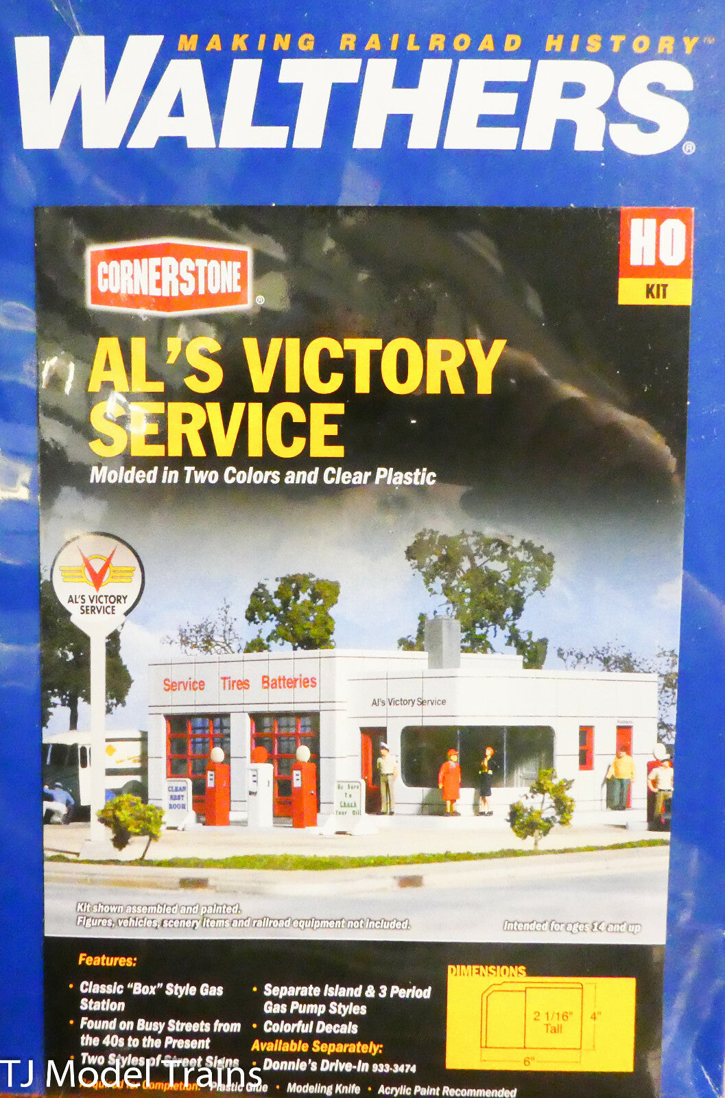Walthers Cornerstone HO #933-3072 Al's Victory Service (Plastic Kit)