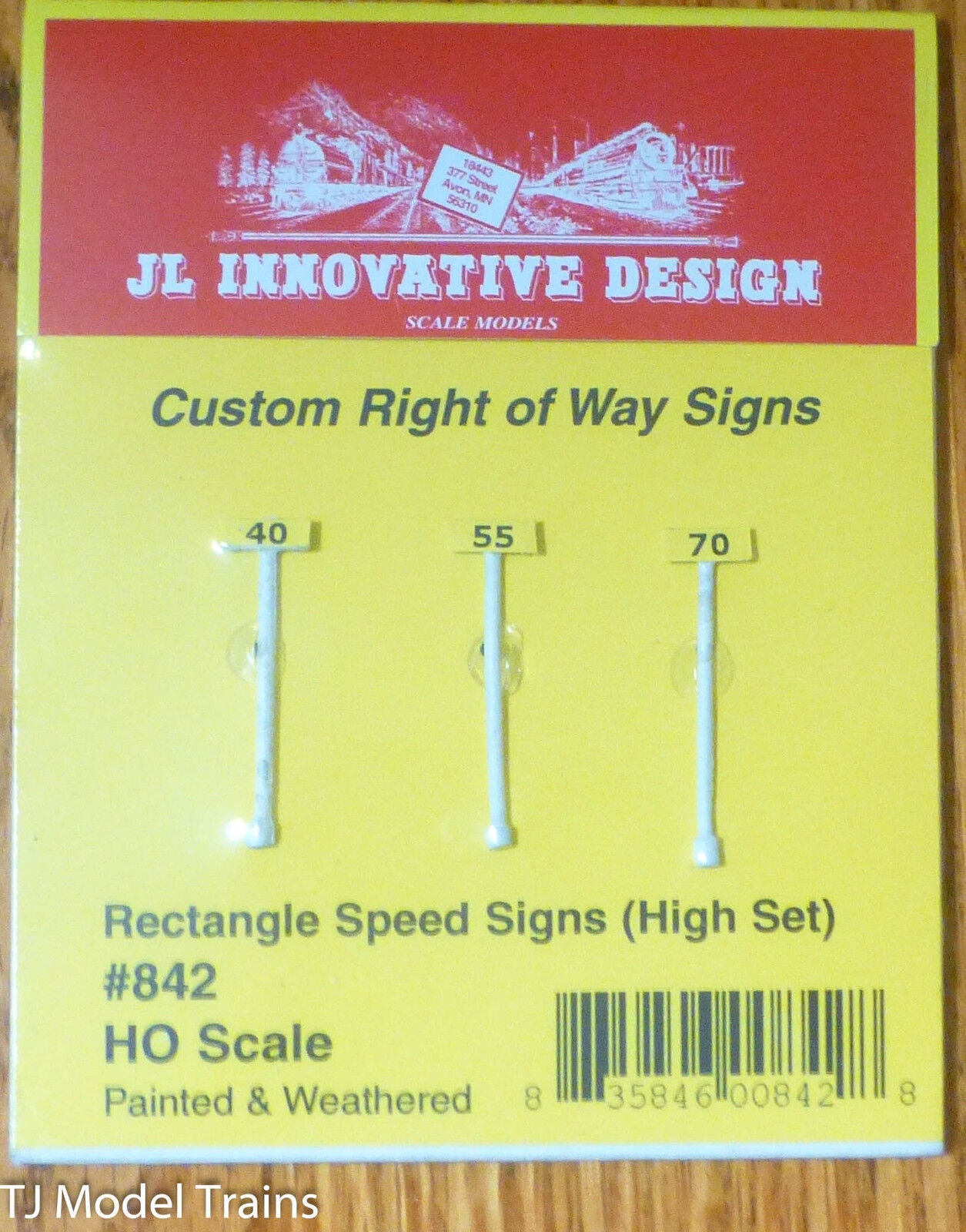 JL Innovative Design #842 Custom Railroad Right-of-Way Signs -- High Speed Signs