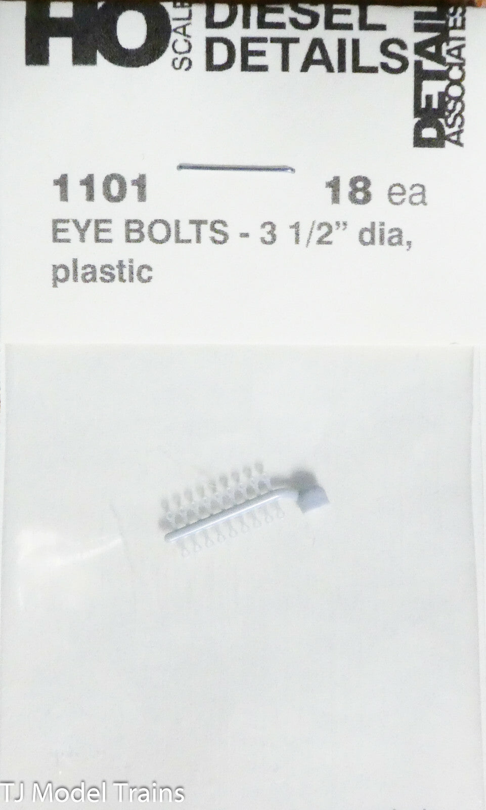 Detail Associates HO #1101 Eye Bolts 3 1/2" dia. (Plastic Parts 18)