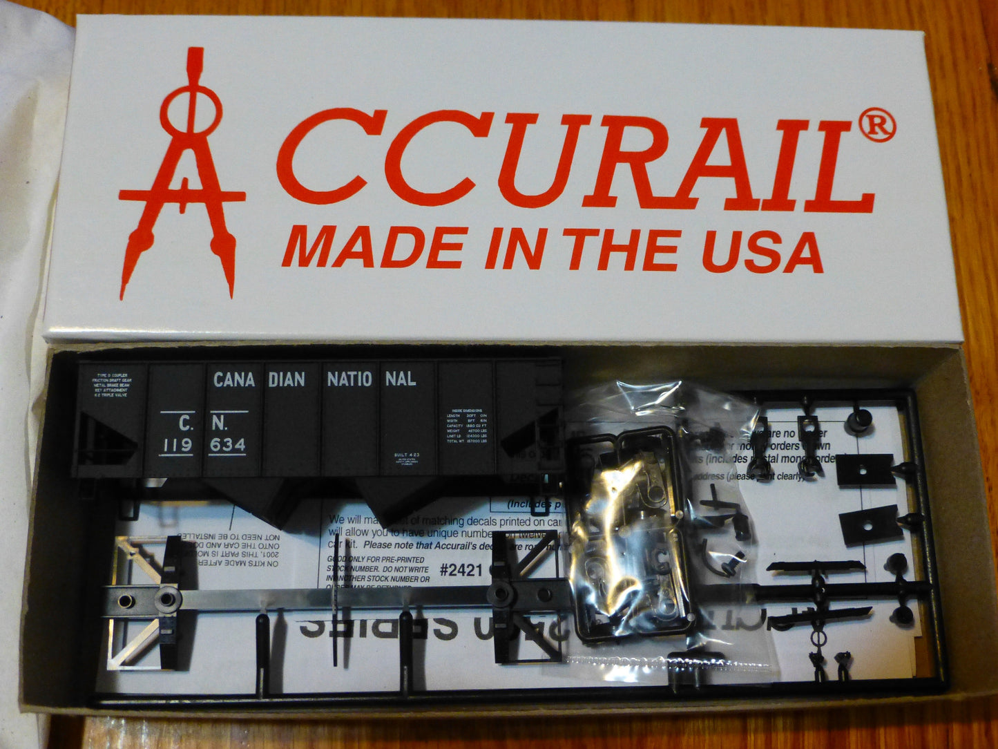 Accurail HO #2421 (CN) 55-Ton Hopper As-Built