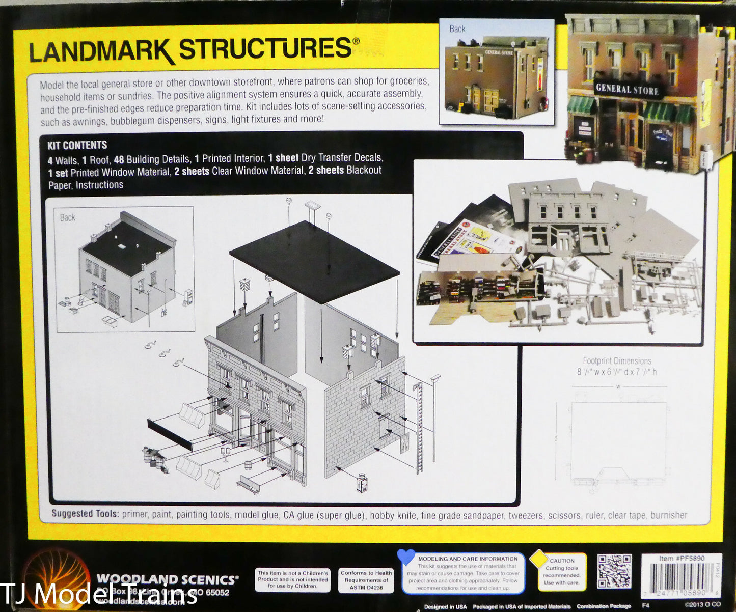 Woodland Scenics O #5890 Lubener's General Store - Landmark Structures -Kit Form