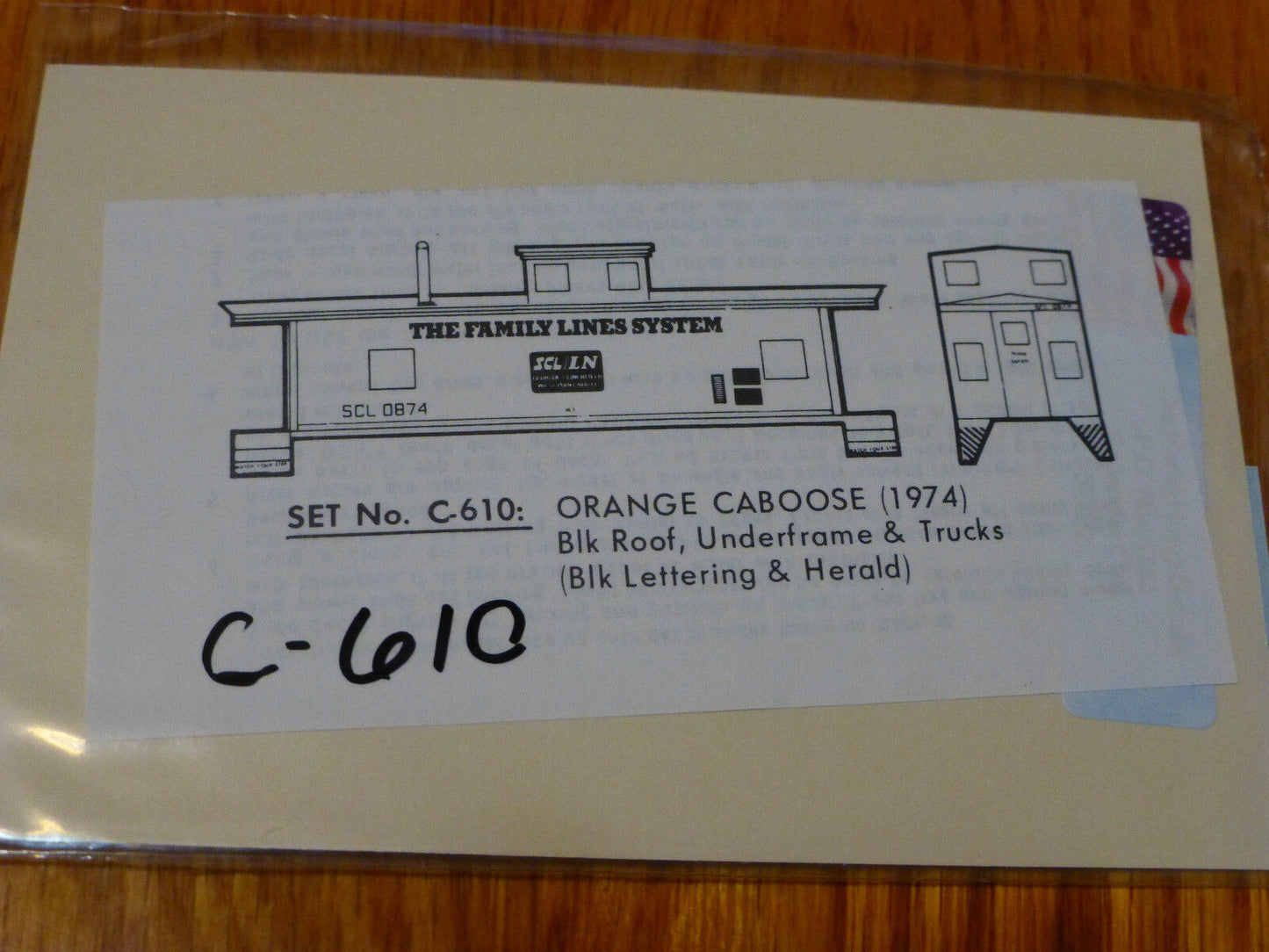 Herald King Decal #C-610 Orange Caboose (1974)