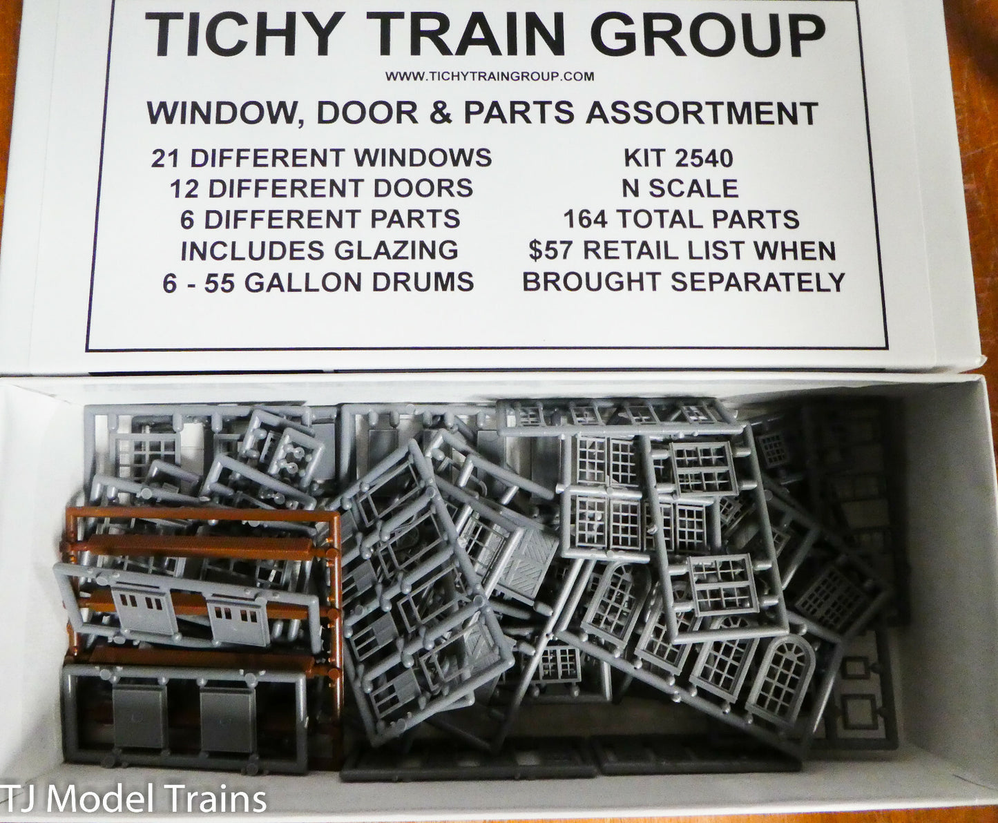 Tichy Train Group N Scale #2540 Window, Door & Part Assortment 164 pcs (Plastic)