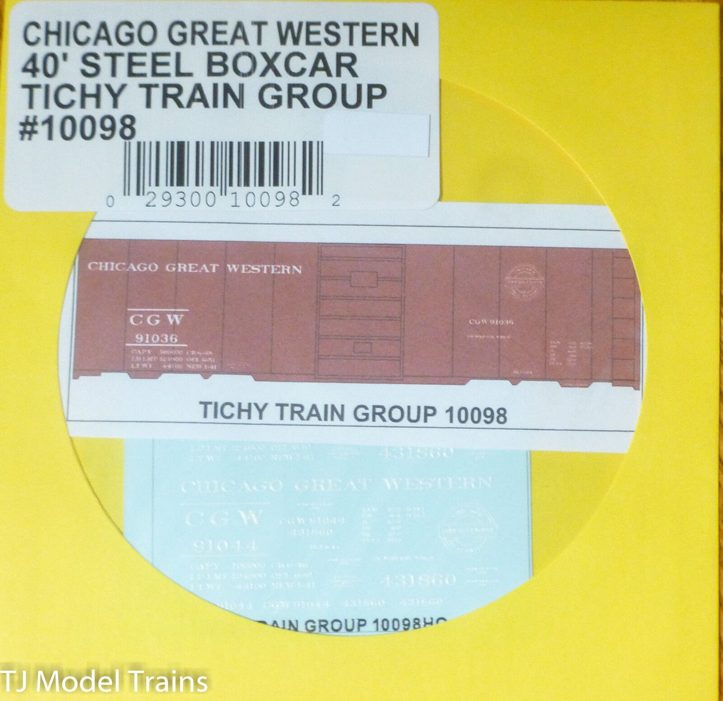 Tichy Train Group #10098 Decal for: Chicago Great Western 40' Single-Door Boxcar