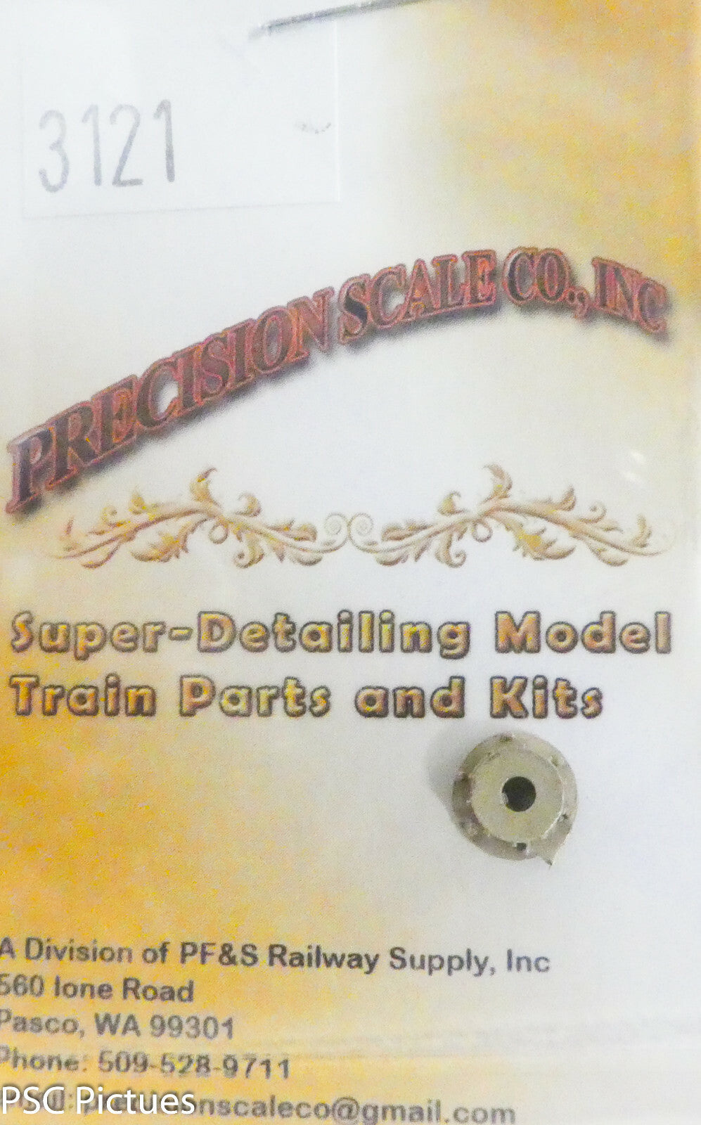 Precision Scale HOn3 #3121 Base, Stack, Westside Shay, HOn3 (Brass Casting)