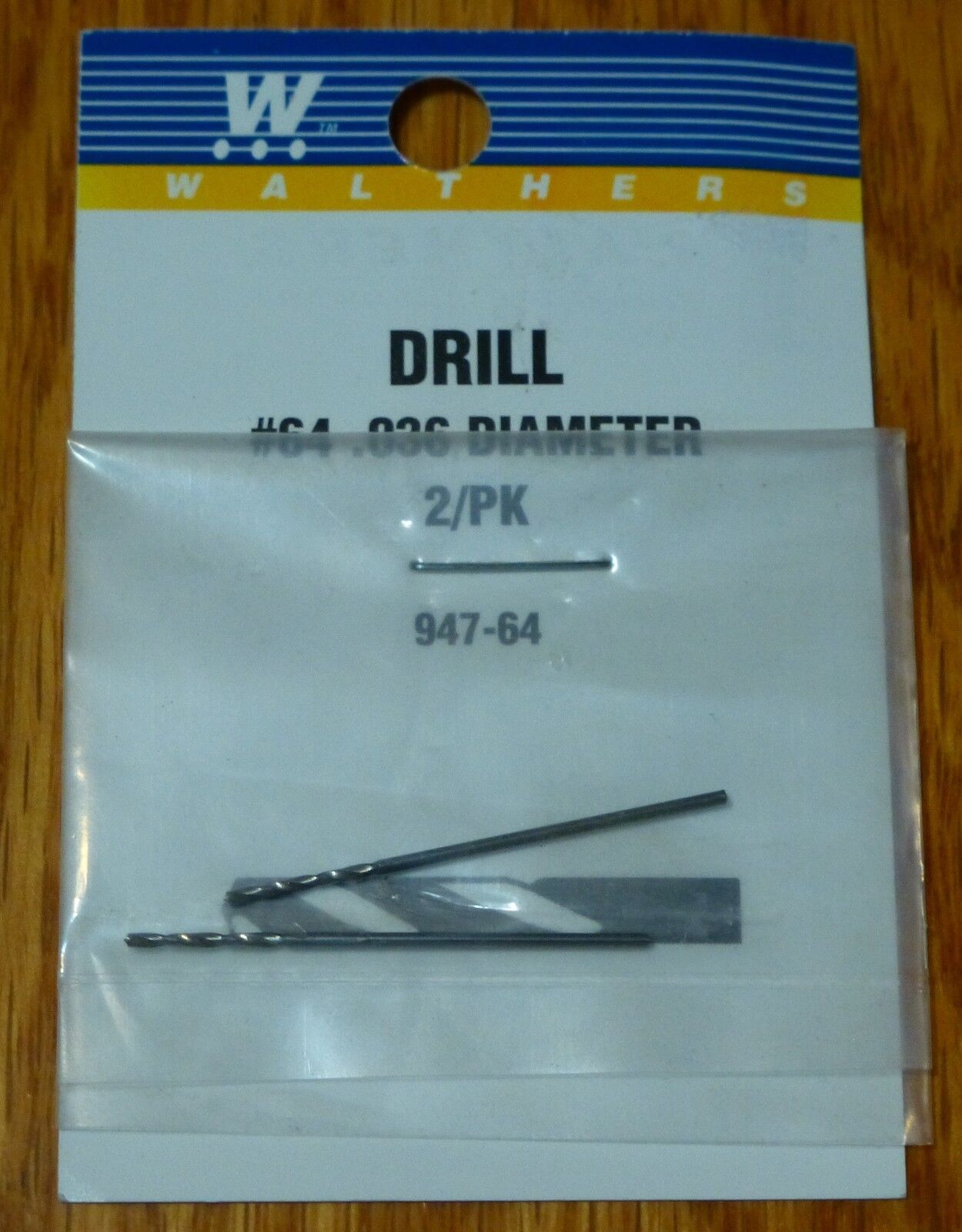 Walthers #947-64 Drill Bit #64 - .036" Diameter (2 pack)