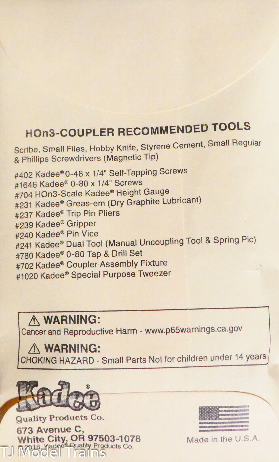 Kadee #704 Coupler Height Gauge -- For HOn3 Equipment ( HOn3 )