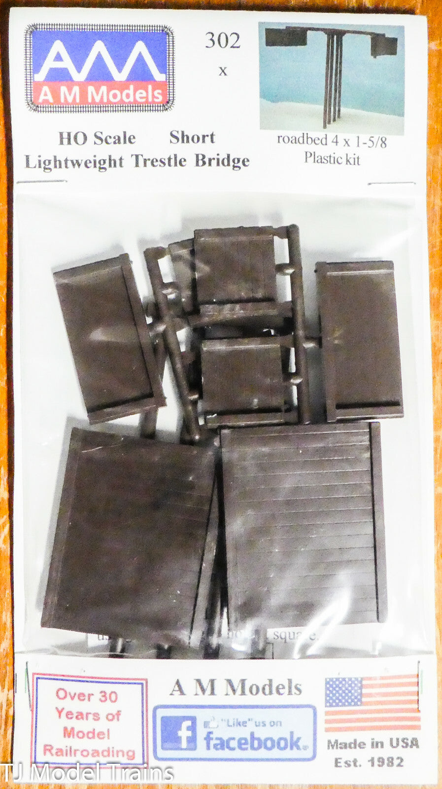 AM Models HO #302 Short Lightweight Trestle Bridge (Kit Form) Plastic