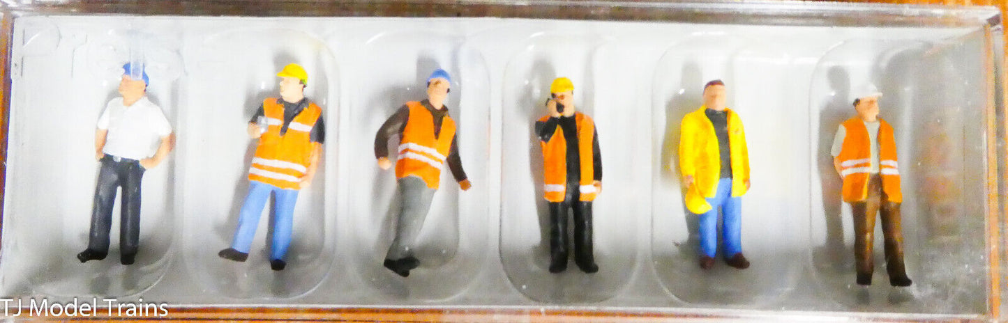 Preiser HO #10420 Modern Workmen -- With Warning Vests (Figures)