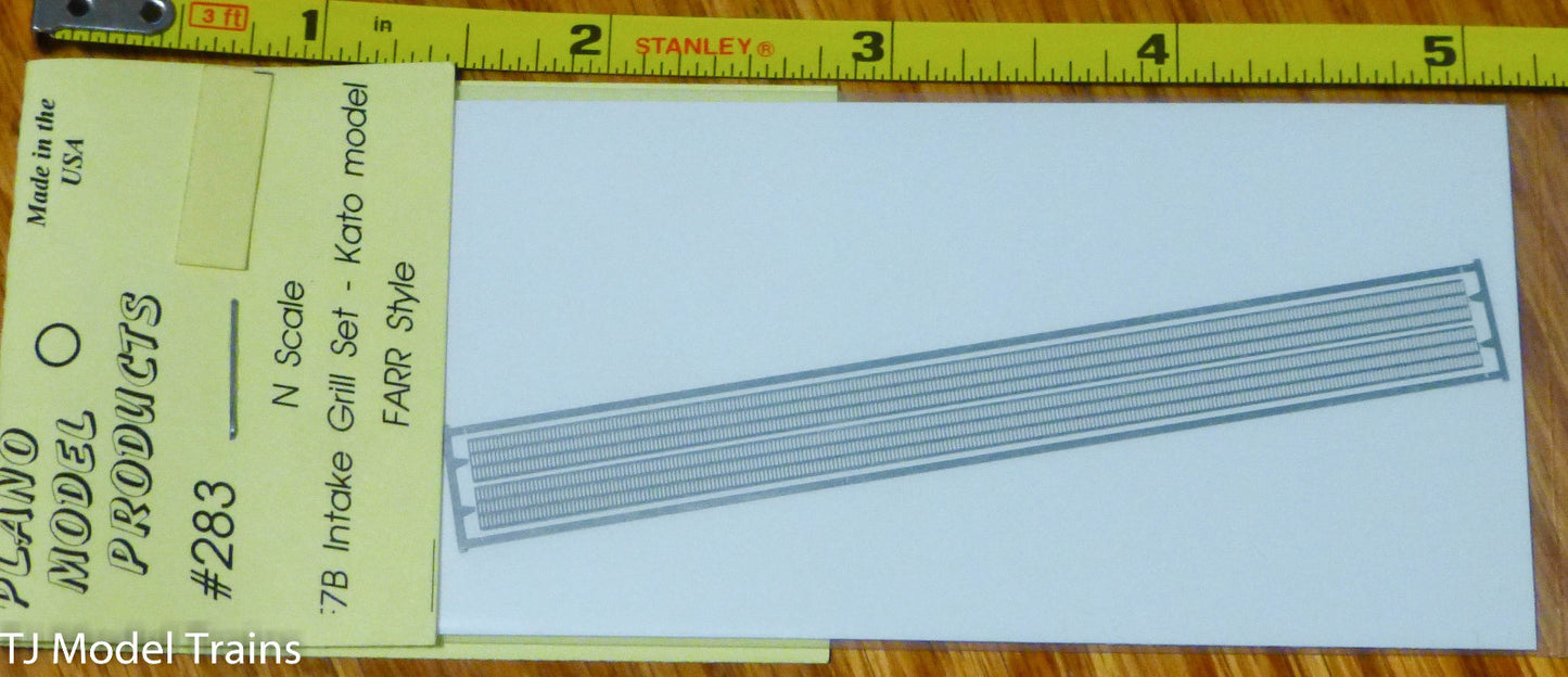Plano N #283 F7B Intake Grill Set-- Kato FARR Style (N Scale)