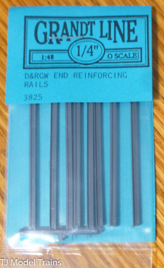 Grandt Line O #3825 (1:48 Scale) D&RGW End Reinforcing Rails (Plastic Parts)