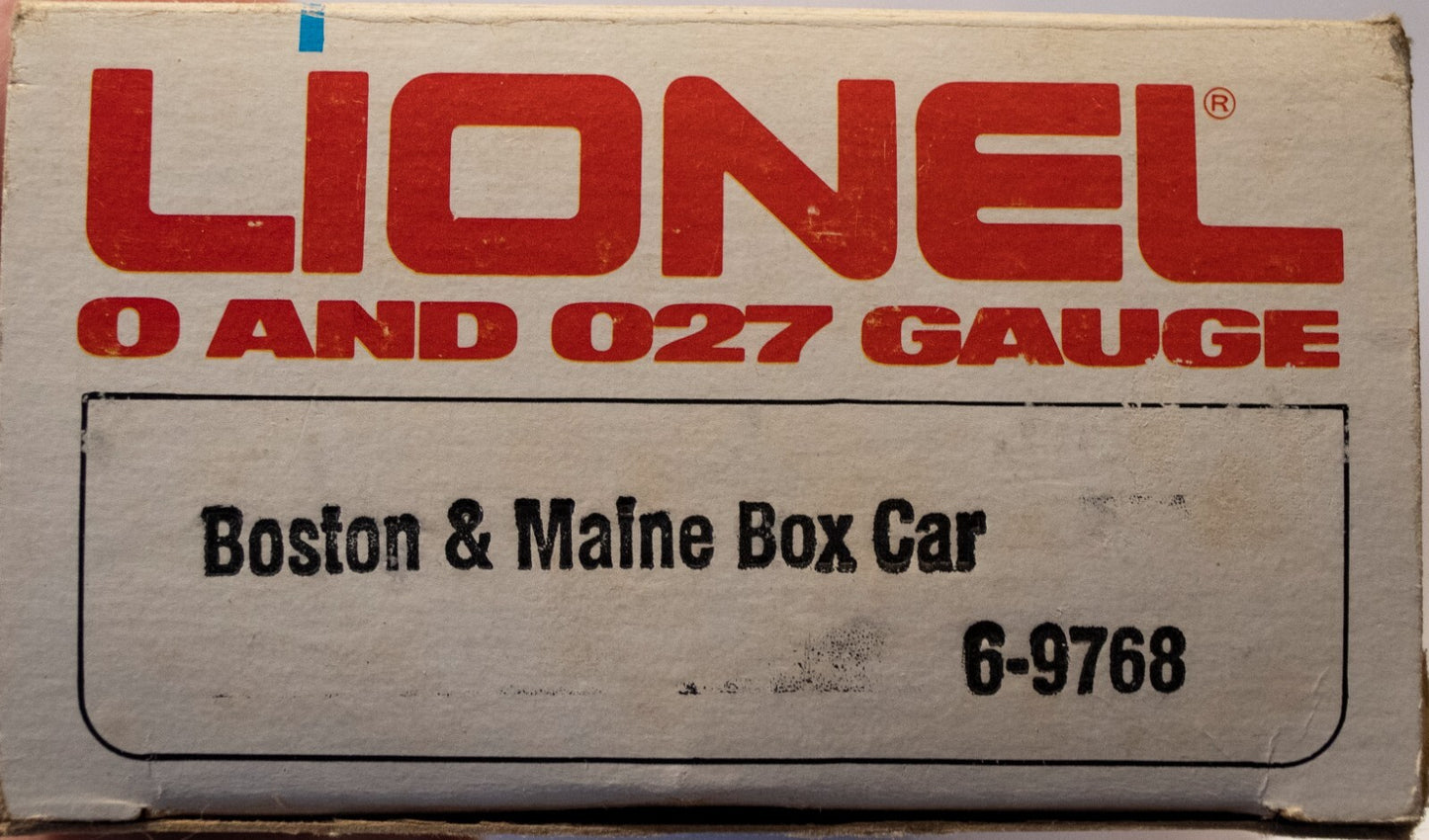 Lionel O Scale #6-9768 Boston & Maine BM Boxcar