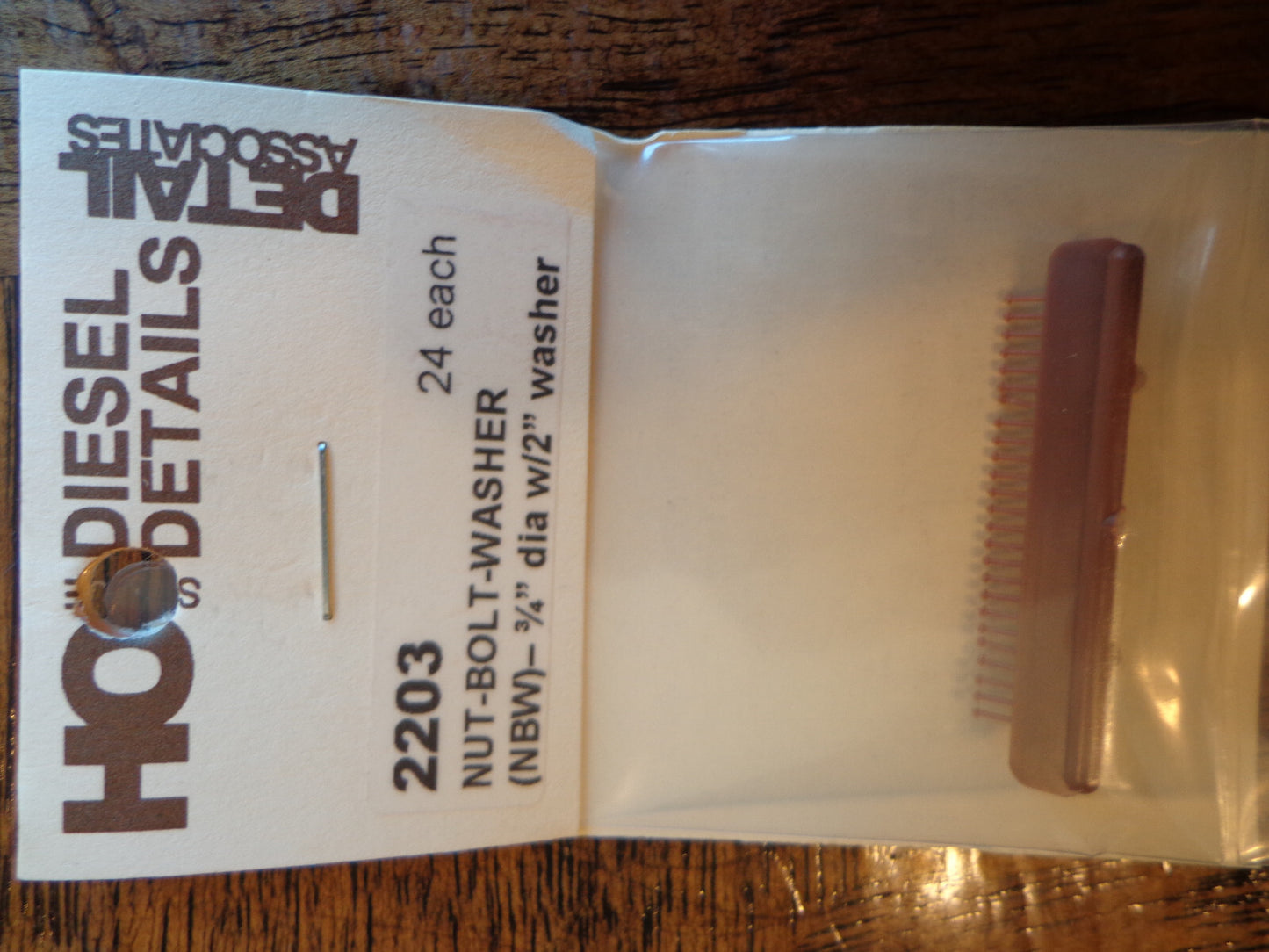 Detail Associates HO #2203 Nut-Bolt-Washer - 3/4" dia w/2" Washer