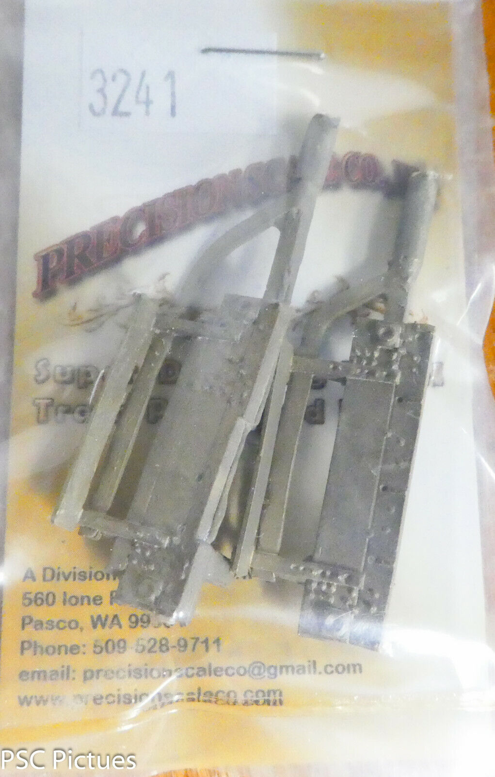 Precision Scale HO #3241 End Beams, Front & Rear Westside Shay HO-HOn3 (Brass)