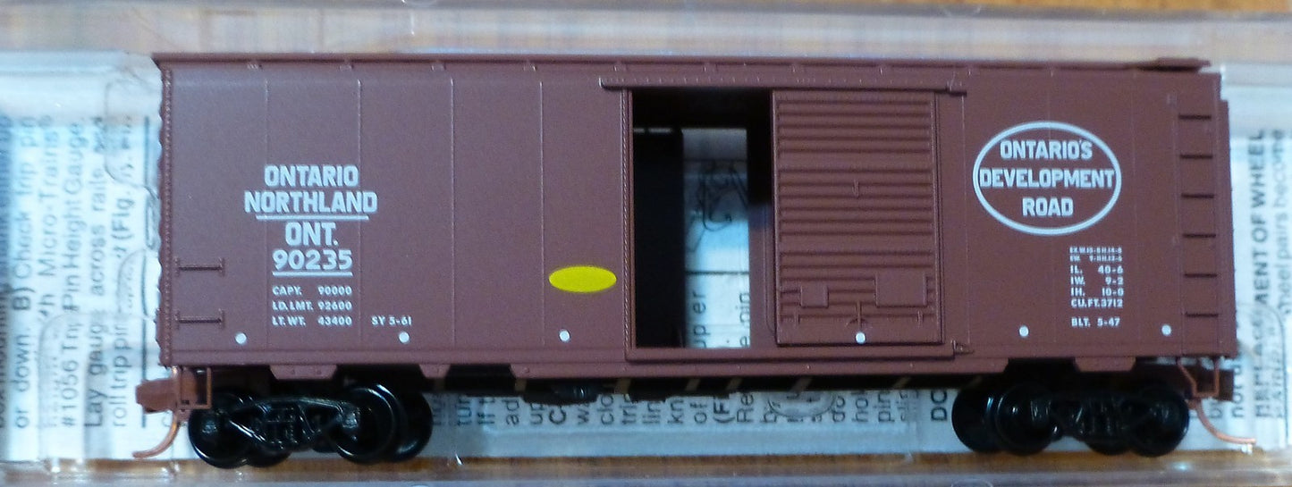 Micro-Trains Line #02000376 Ontario Northland #90235 40' Standard Boxcar Single