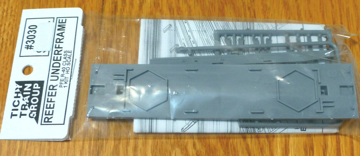 Tichy Train Group HO #3030 Freight Car Underframe -- PFE R-40 Series Reefer