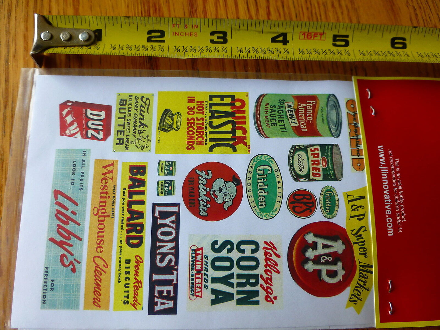 JL Innovative Design HO #178 Paint & Consumer Signs 1940s-50s (54 Paper Signs