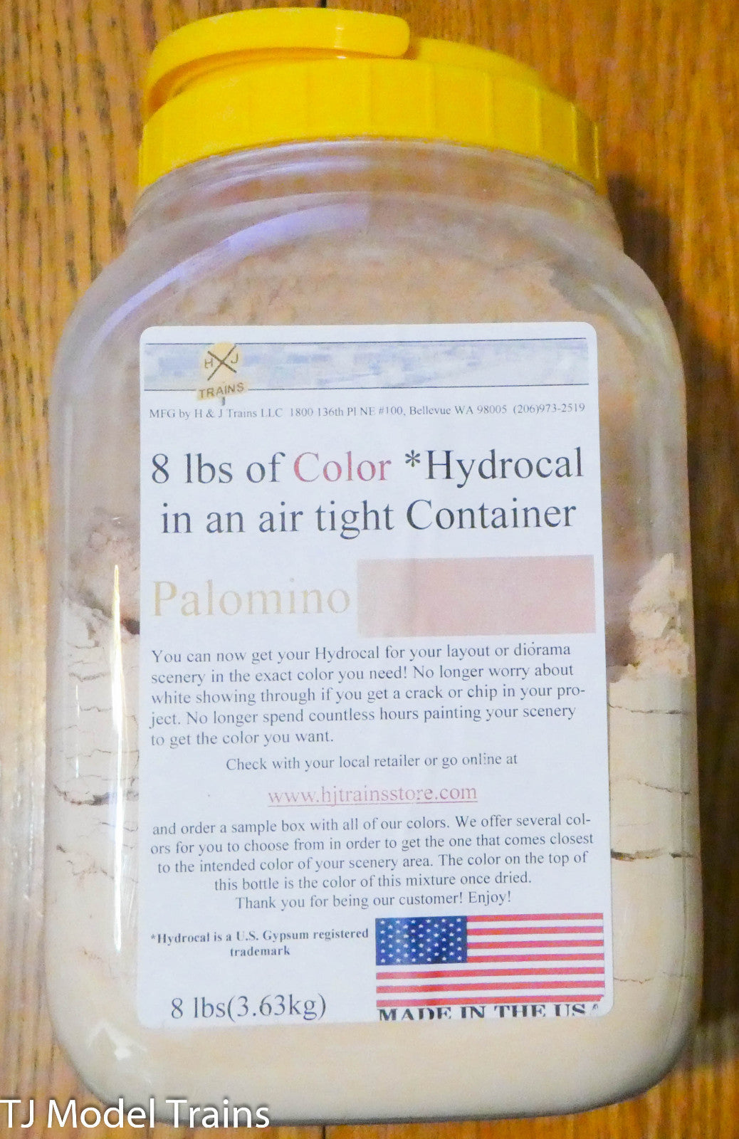 H & J Trains (8lbs of Color Hydrocal Palomino) Air Tight Container