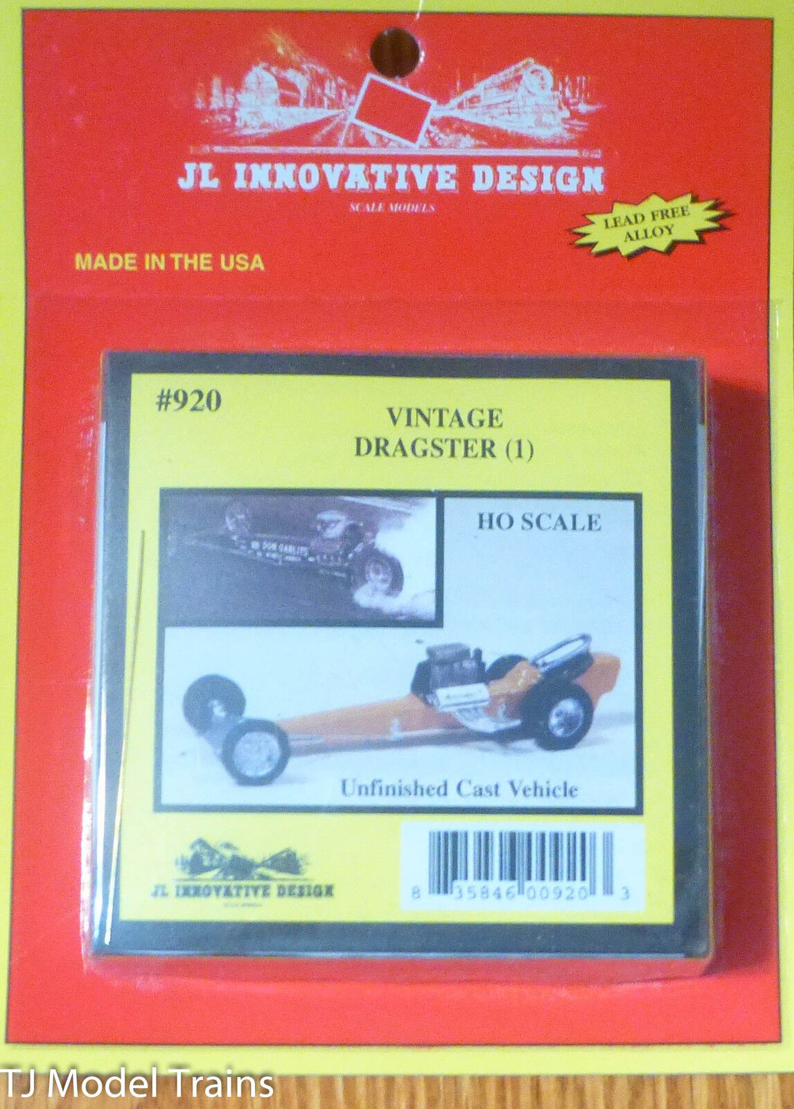 JL Innovative Design #920 Vintage Dragster (Kit) Light Cast (1:87 Scale)