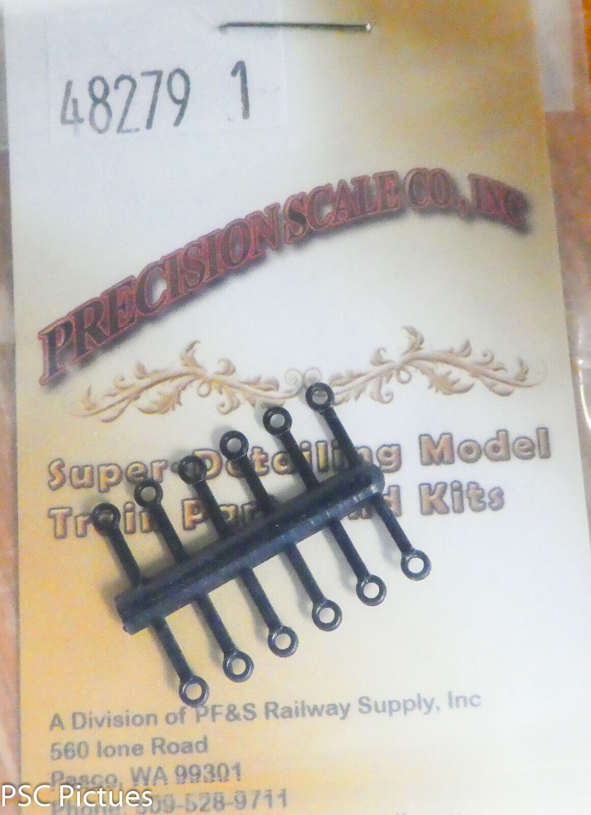 Precision Scale O #48279.1 Lift Rings, for: .040" Sire, (Plastic Parts)